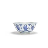 A blue and white 'Eight Immortals' bowl Late Ming Dynasty