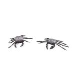 A pair of iron jizai okimono of crabs Probably early 20th century (3)