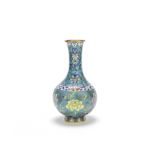 A cloisonné enamel bottle vase 19th century