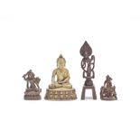 A collection of small copper-alloy Buddhist figures 17th/18th to 19th century