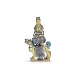 A Fahua 'Guanyin and Buddhist' lion group Ming Dynasty (2)