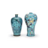 A Cizhou and a Fahua vase, meiping Yuan to Ming Dynasty (2)