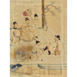 A pair of kesi silk panels 18th century (2)