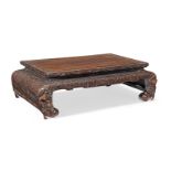 A hongmu 'dragon' low table, kang Late Qing Dynasty