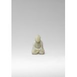 A small pale green jade carving of Buddha 17th/18th century