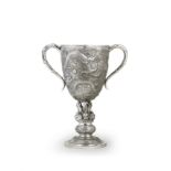 A large Chinese export silver 'dragon' trophy WH Xiechang 90 mark, late 19th century, dated by in...