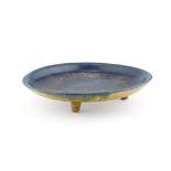 A sancai blue-glazed tripod dish Tang Dynasty
