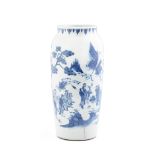 A very rare blue and white 'Immortals' sleeve vase Chongzhen