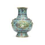 A cloisonné enamel baluster vase, Hu 17th century