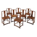 A set of eight huanghuali yokeback chairs Late Qing Dynasty/Republic Period (8)