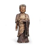 A large lacquered-wood figure of the Buddha of Medicine 18th/19th century