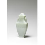 A very fine pale green jade vase and cover 18th/19th century (4)