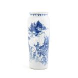 A rare blue and white 'shoulao' sleeve vase Circa 1640