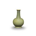 A rare teadust-glazed bottle vase Qianlong seal mark and of the period
