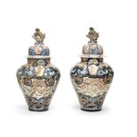 A pair of Imari baluster vases and covers Edo period (1615-1868), early 18th century (4)