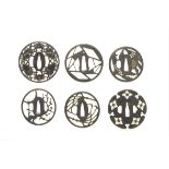 Nine iron sukashi (openwork) tsuba (sword guards) Edo period (1615-1868), 17th to 19th century (18)