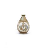 A Satsuma minature pear-shape vase By Kaizan, Meiji era (1868-1912), late 19th/early 20th century