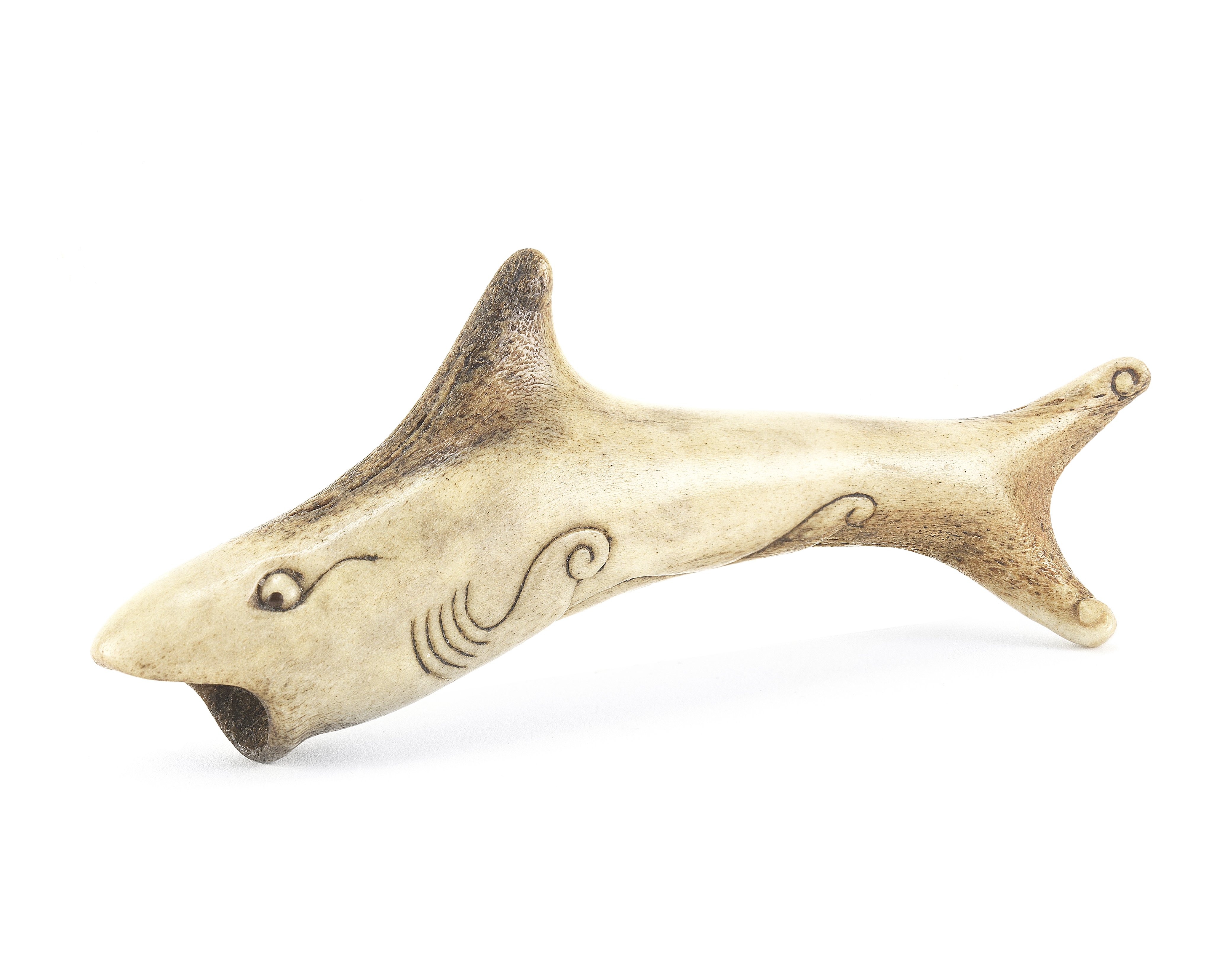 Stag antler shark by Masayuki, 19th century, cm 10