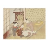 One by Suzuki Harunobu and one attributed to Suzuki Harunobu (1725-1770) Edo period (1615-1868), ...