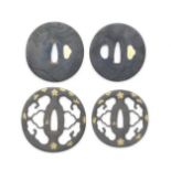 Two daisho (large and small) sets of tsuba (sword guards) Edo period (1615-1868), 19th century (6)