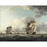 Follower of Charles Brooking (British, 1723-1759) Two Admiralty yachts sailing in company in a st...