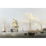 Lieutenant Robert Strickland Thomas (British, 1787-1853) Two magnificent First Rates: HMS Trafalg...