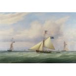 William Clark of Greenock (British, 1803-1883) A cutter of the Royal Northern Yacht Club in the F...