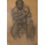 Georgios Bouzianis (Greek, 1885-1959) Seated Man, Antonios Hariatis 99 x 69 cm. (Painted c. 1944. )