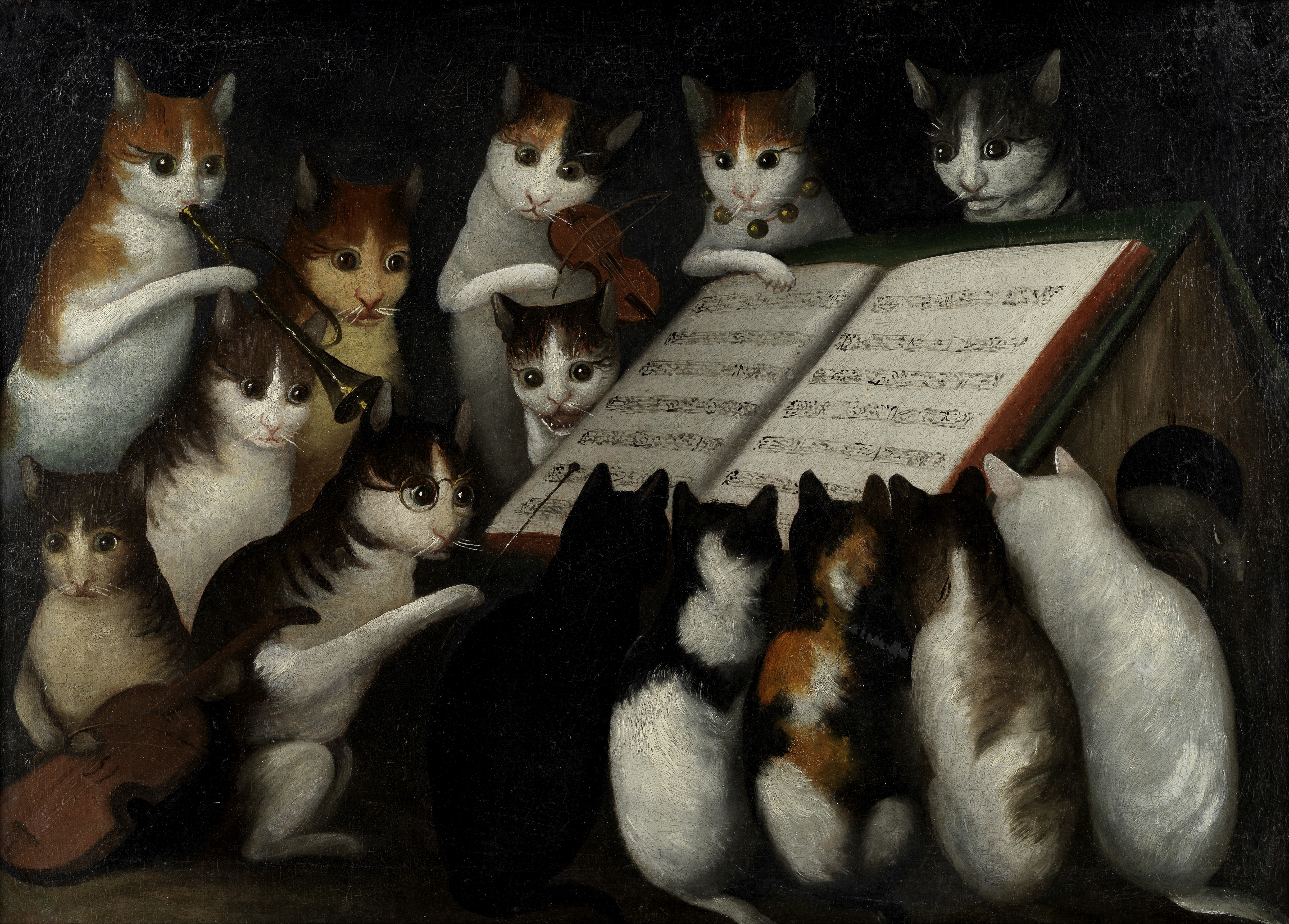 Naïve School, 19th century Cat chorus