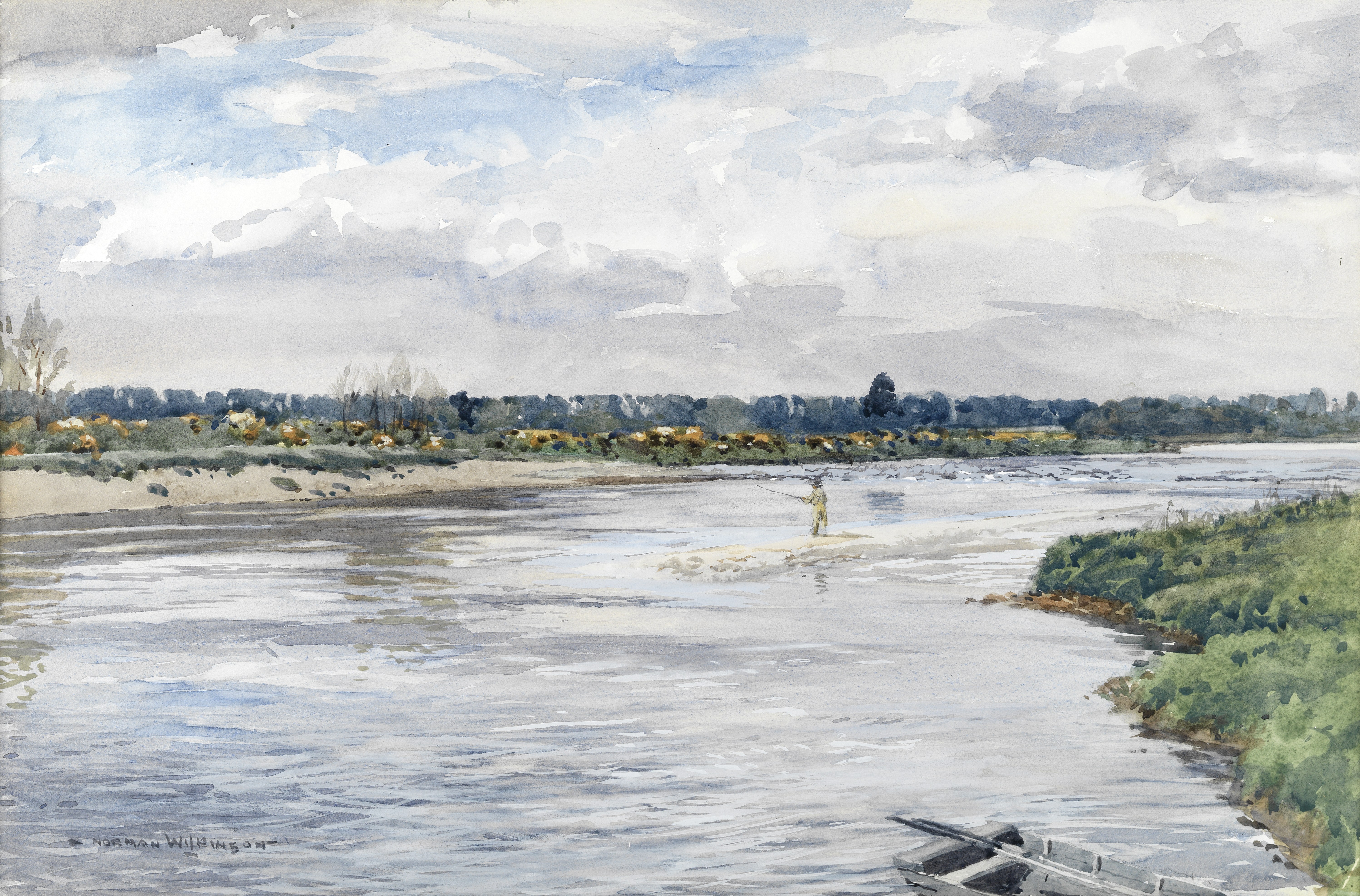 Norman Wilkinson (British, 1878-1971) The Intake, River Spey