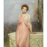 Philip Hermogenes Calderon, RA (British, 1833-1898) A Roman beauty