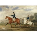 James Pollard (British, 1797-1867) Father and son out riding