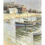 Arthur Hayward (British, 1889-1962) A corner of the harbour, St Ives