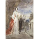 David Cox Snr. O.W.S. (British, 1783-1859) Study for a portrait of a lady