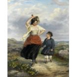 Charles Wynne Nicholls (Irish, 1831-1903) Siblings on a rural road