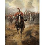 Richard Beavis (British, 1824-1896) Charge of the 1st Life Guards at Waterloo
