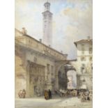 William Callow, RWS (British, 1812-1908) Piazza dei Signori, Verona