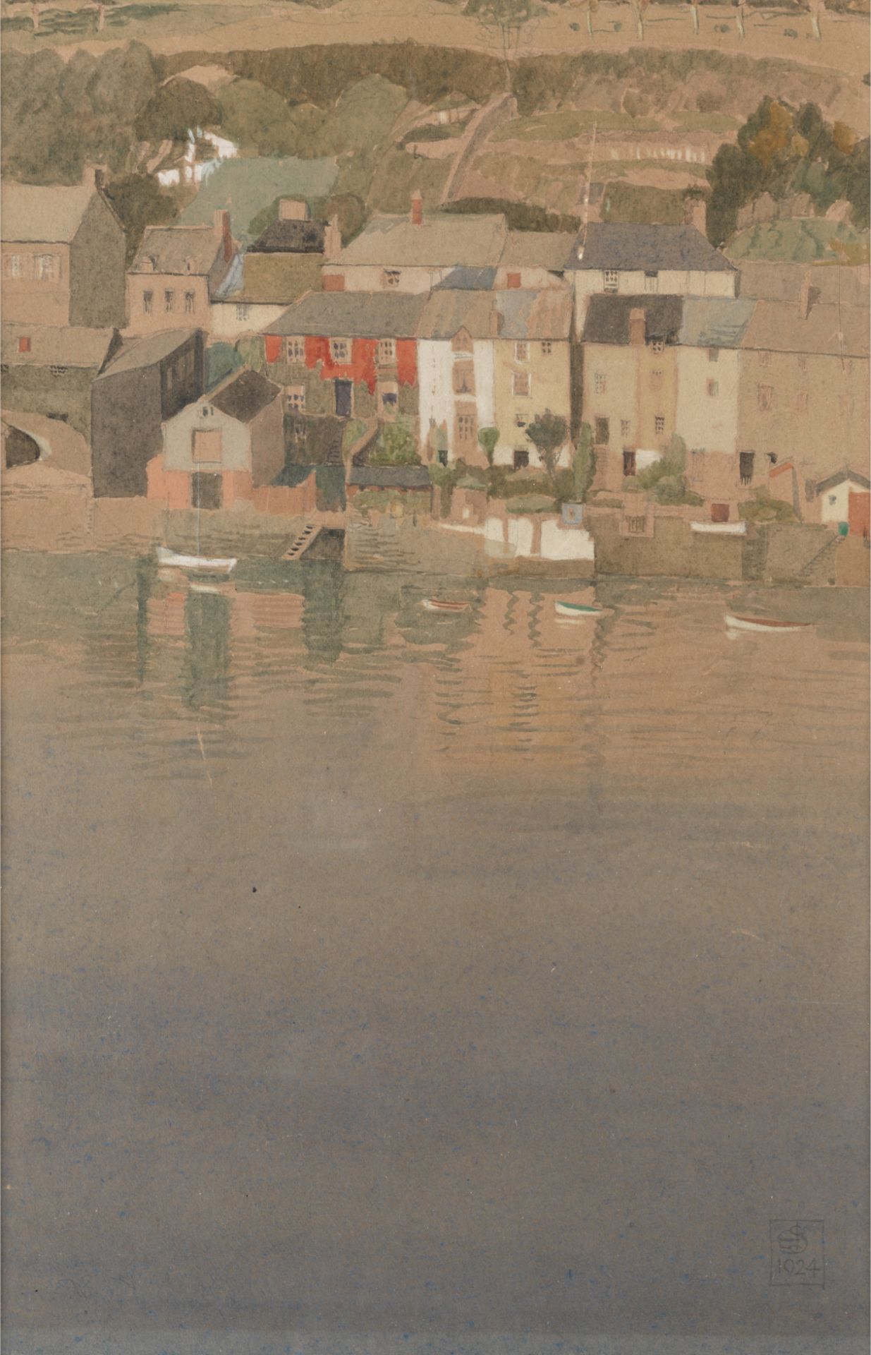 Joseph Edward Southall, RWS, NEAC, RBSA (British, 1861-1944) Fowey estuary