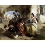 John Phillip RA HRSA (British, 1817-1867) Spanish peasants at the well