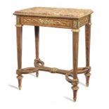 A French late 19th century ormolu mounted mahogany centre tableIn the Louis XVI style