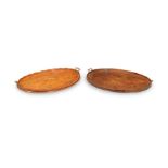 A George III mahogany oval tray