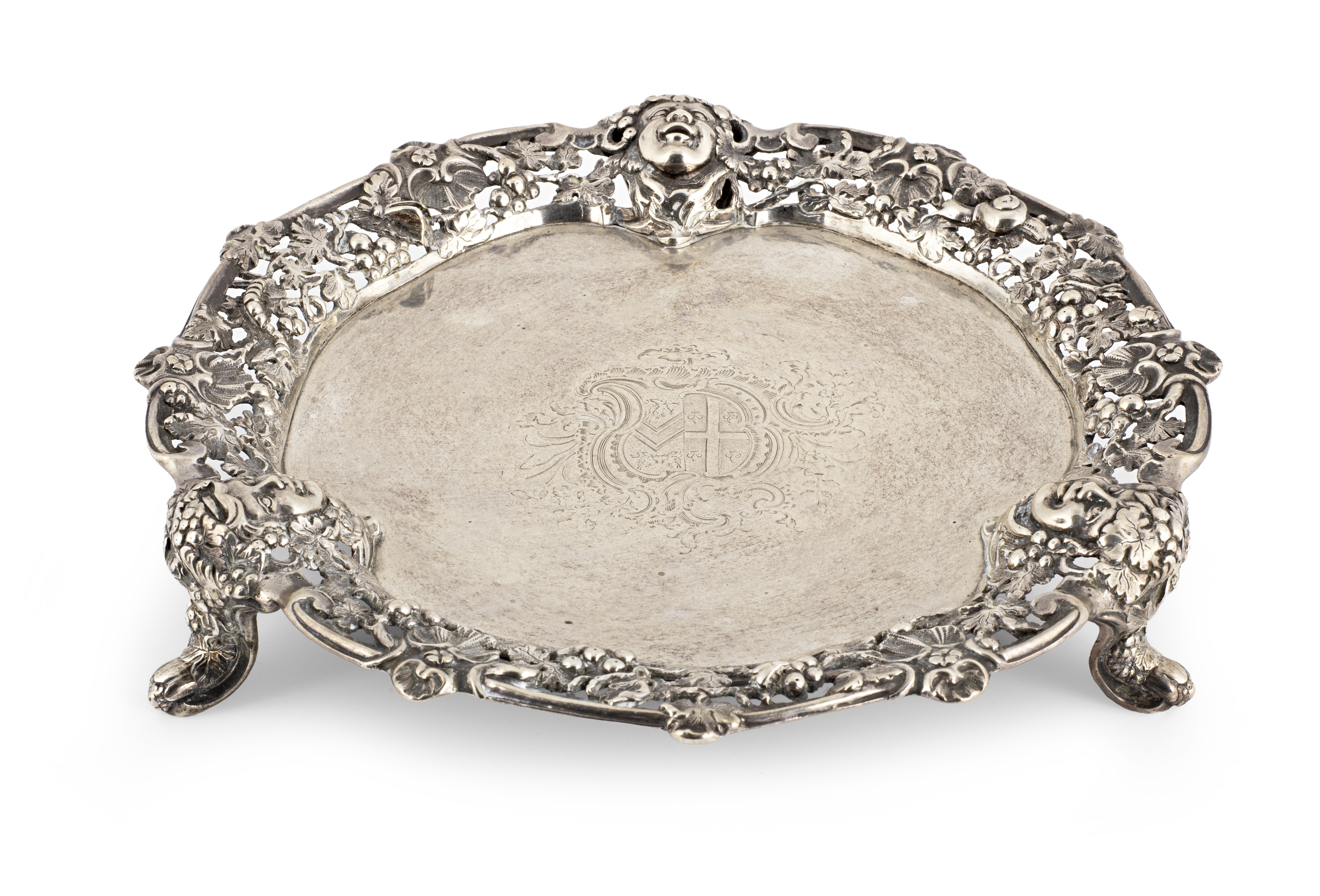 A George II silver waiter William Cripps, London 1752