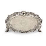 A George II silver waiter William Cripps, London 1752