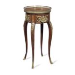 A French late 19th century mahogany, marquetry and gilt bronze mounted occasional table