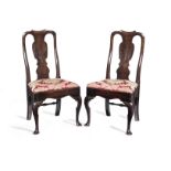 A pair of George I walnut chairs (2)