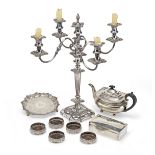 A Victorian silver waiter John Wellby, London 1837 (9)