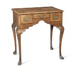 A George II oak and walnut crossbanded lowboy