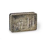 A Victorian castle-top silver vinaigrette Nathaniel Mills, Birmingham 1837