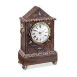 A 19th century mahogany miniature timepiece