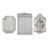 A collection of three Venetian late 19th and early 20th century glass mirrors (3)